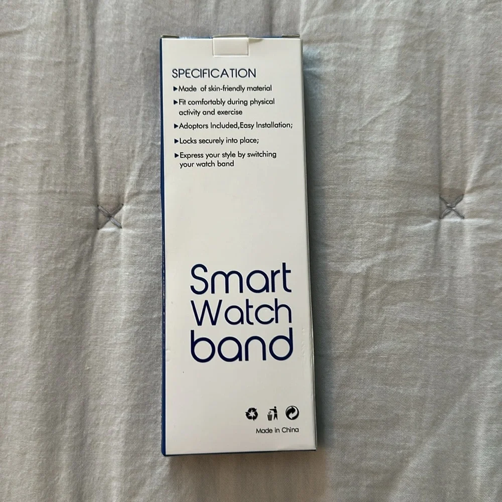 💙 5 for $20 - Tan Smart Watch Band with gold Buckle and accents